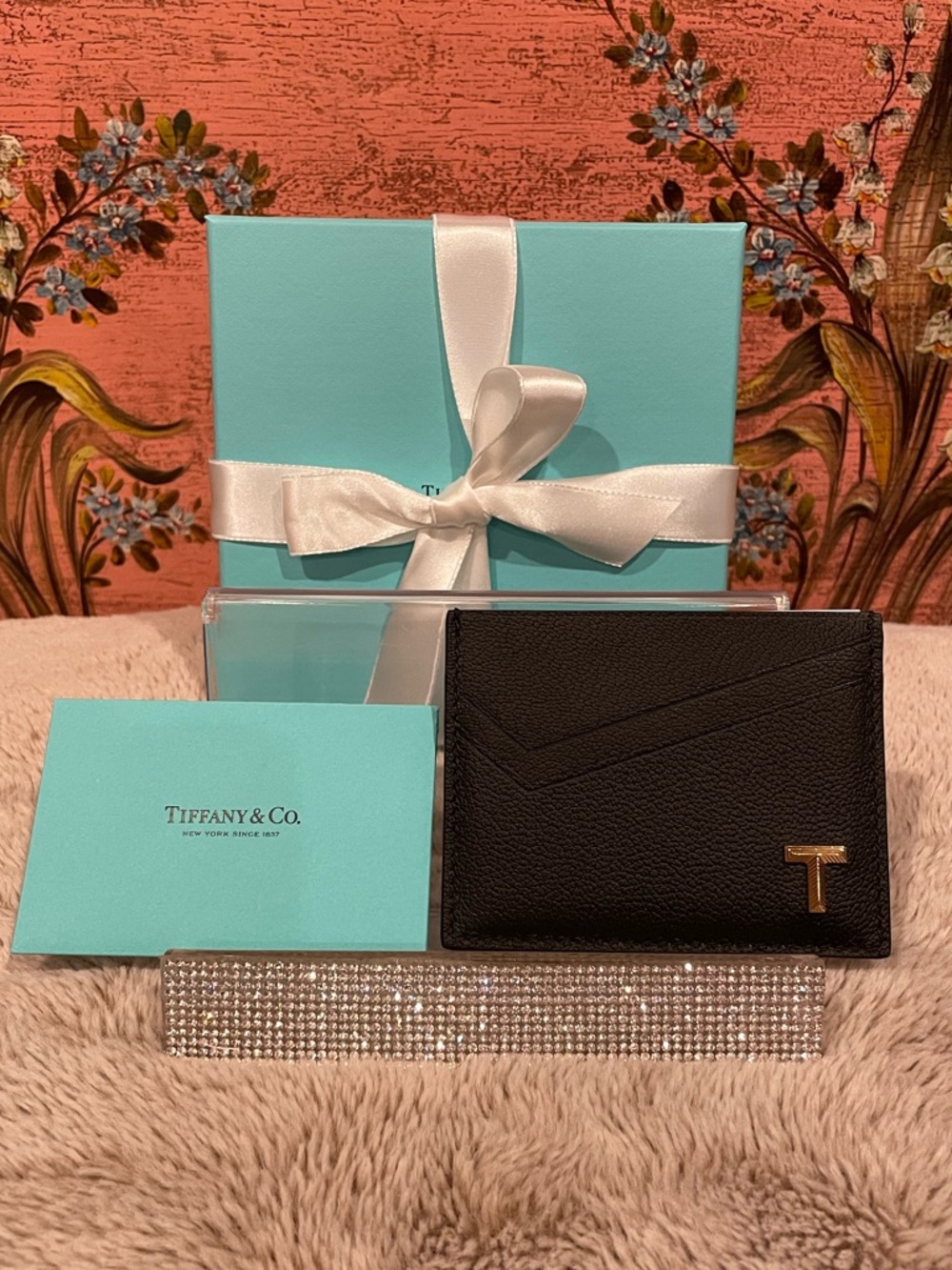 Tiffany & Co Tiffany T Card Case in Black Leather